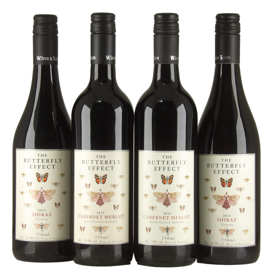 Mixed The Butterfly Effect Red (Sam Plunkett) Pack (4x 750mL), Victoria.