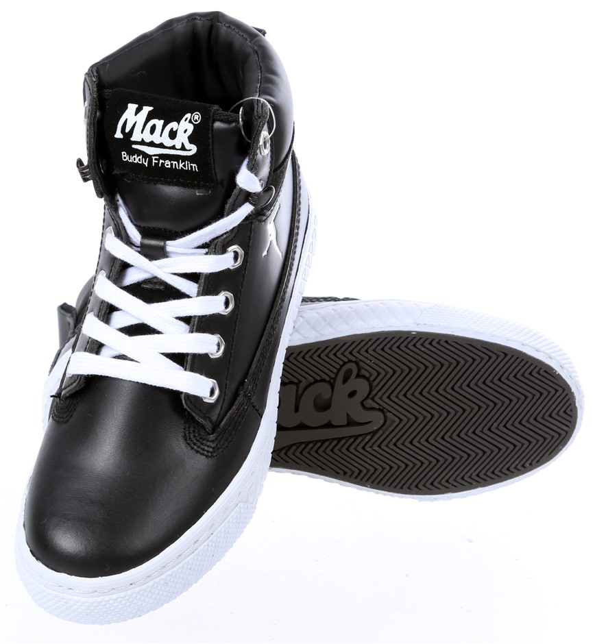 Pair MACK BUDDY Junior Lace-Up High Top Boots, UK Size 3, US Size 4, Leathe