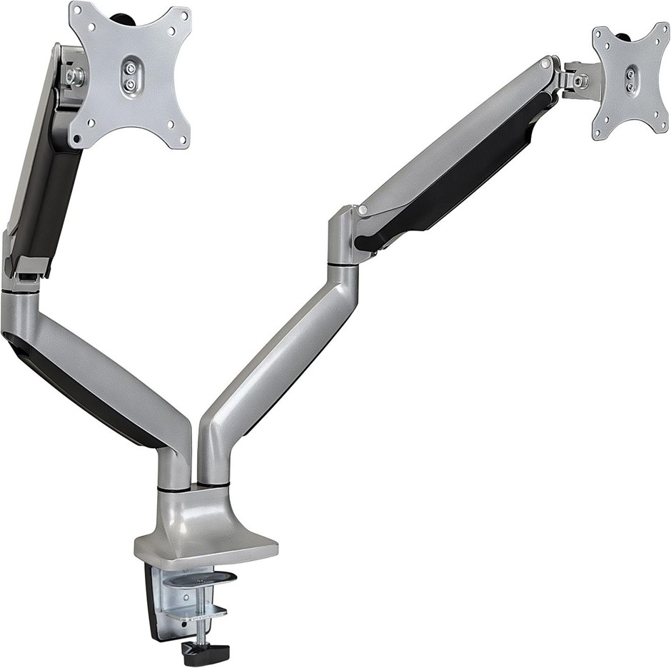 Mount-It! Dual Monitor Arm Mount | Desk Stand | Two Articulating Gas Spring