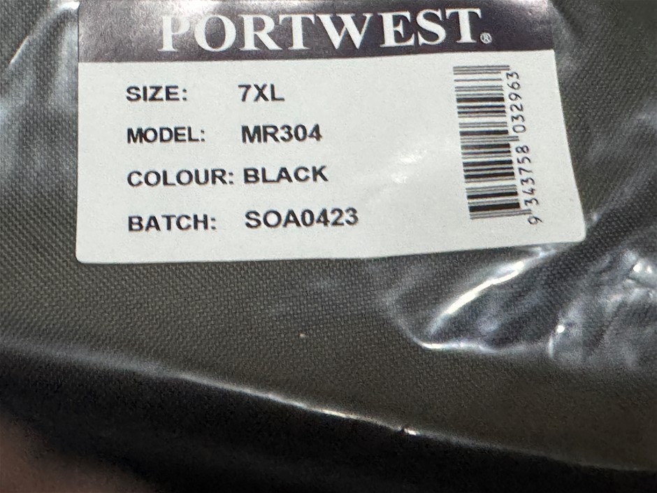 PORTWEST JACKET BLACK 7XL