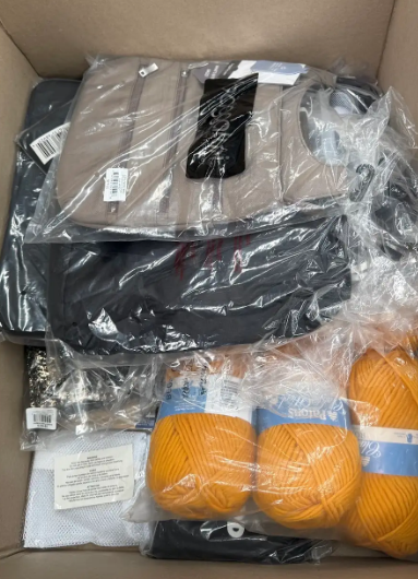 Assorted Box of Bags and Yarn. NB: Items may not be in original packaging a