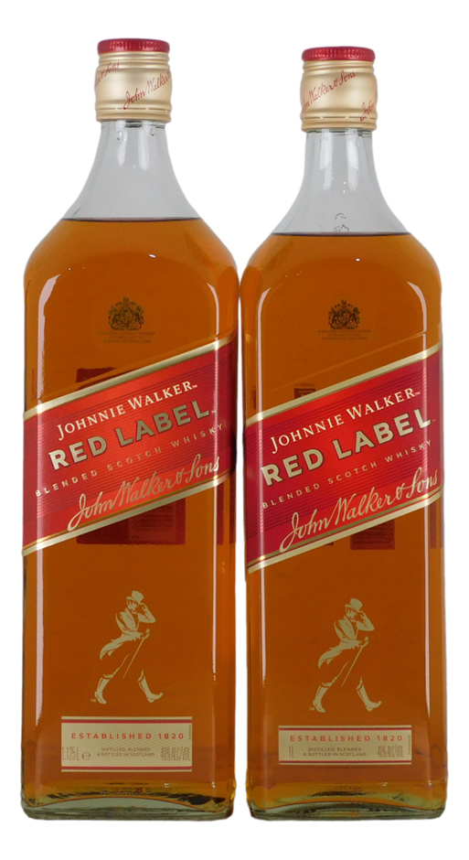 Johnnie Walker Red Label Blended Scotch Whisky (1x 1.125L + 1x 1L) Scotland