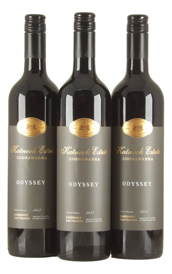 Katnook Estate Odyssey Cabernet Sauvignon 2022 (3x 750mL), Coonawarra