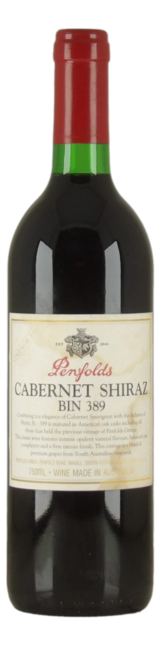 Penfolds Bin 389 Cabernet Shiraz 1997 (1x 750mL ) SA.