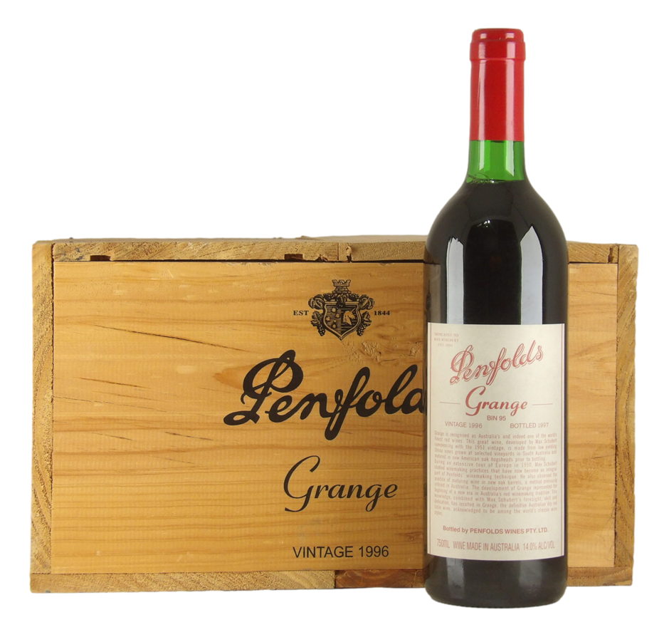 Penfolds Bin 95 Grange 1996 (6x 750mL), SA.