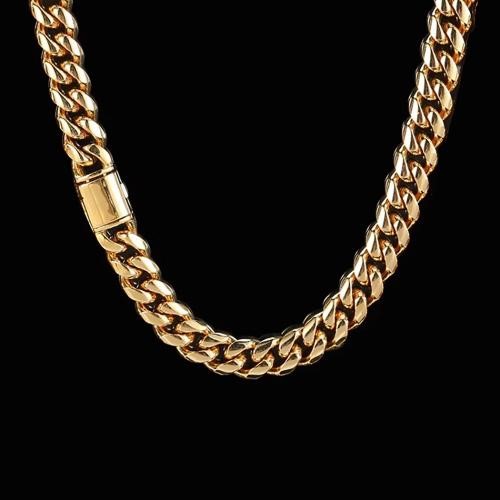 18K Gold-Filled Cuban Link Chain Necklace, 8MM Wide - 55.8cm