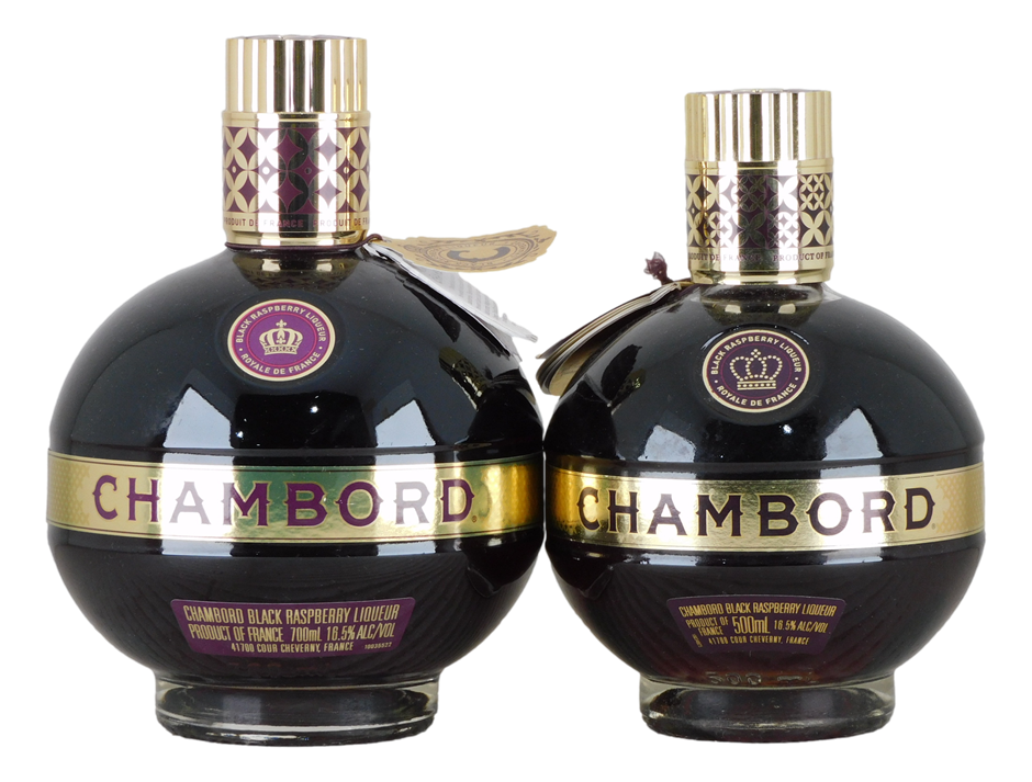 Chambord Black Raspberry Liqueur (1x 500mL + 1x 700mL), France.