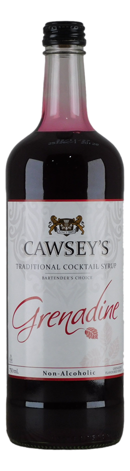Cawsey's Grenadine Non-Alcoholic Cocktail Syrup (5x 750mL), Aus