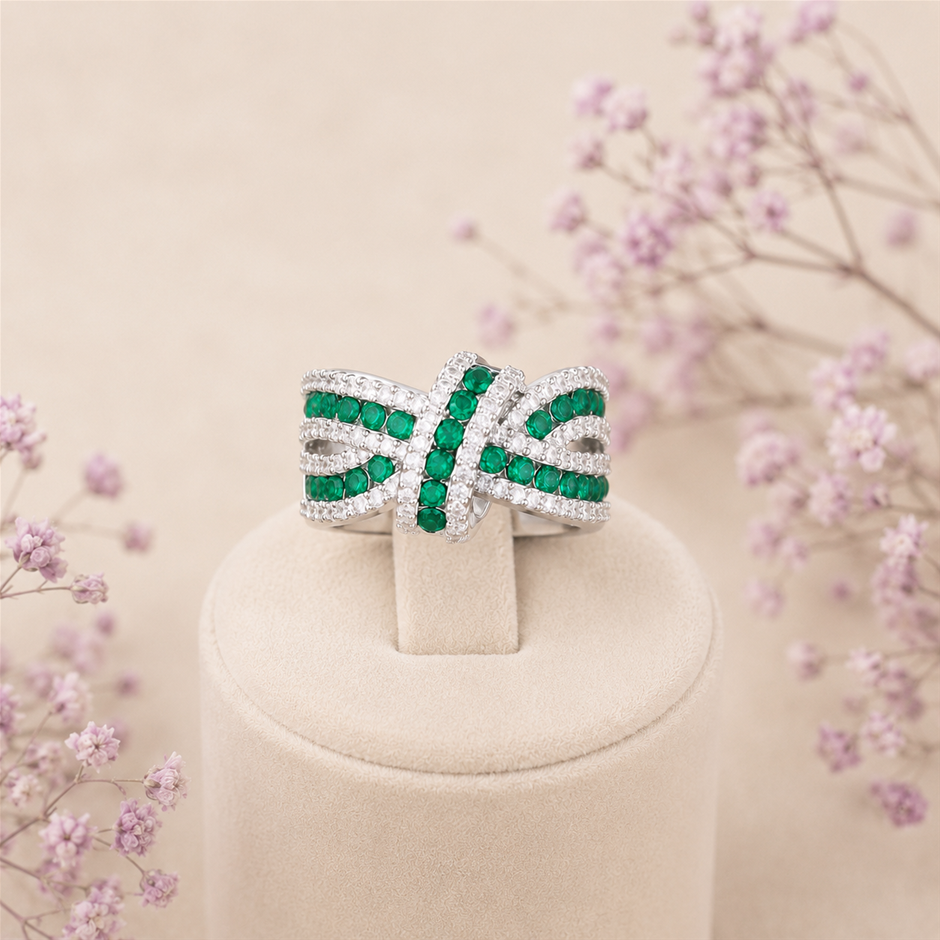 Knot Twist AAA+ Cubic Zirconia Ring