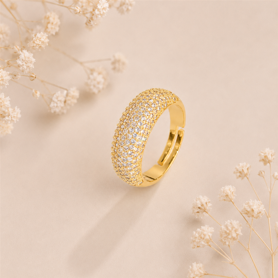 Micro Pave Set AAA+ Cubic Zirconia Ring