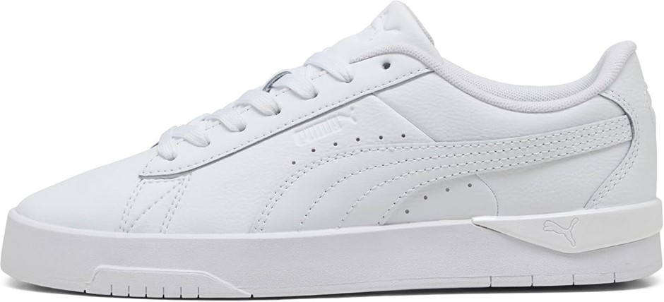 Puma Women's Jada Classic Sneaker, Puma White/Puma White, 6 US