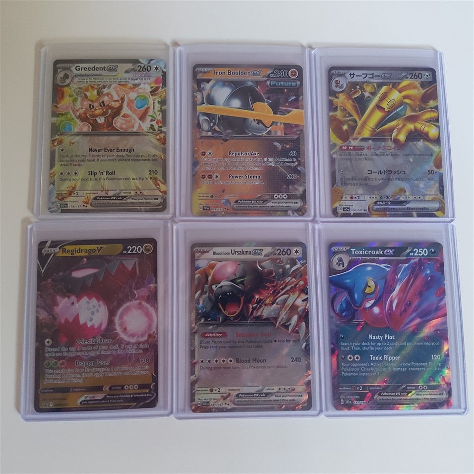 6 Ultra Rare Genuine Pokemon Card Bundle