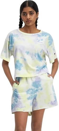 CHAMPION Girl's Lightweight Sun Washed T-Shirt, Size M, Lemon Glacier, CT98