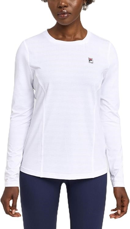 FILA Women's Cathy Active Top, White, Small, AST22507. RRP: $60. Buyers No