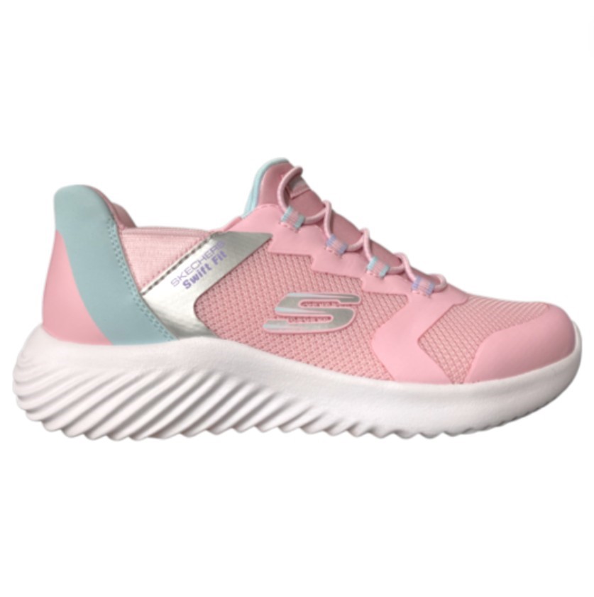 SKECHERS Kids' Bounder Sneakers, Size US3 / EU35, Pink (LPMT), 17300LCS. B