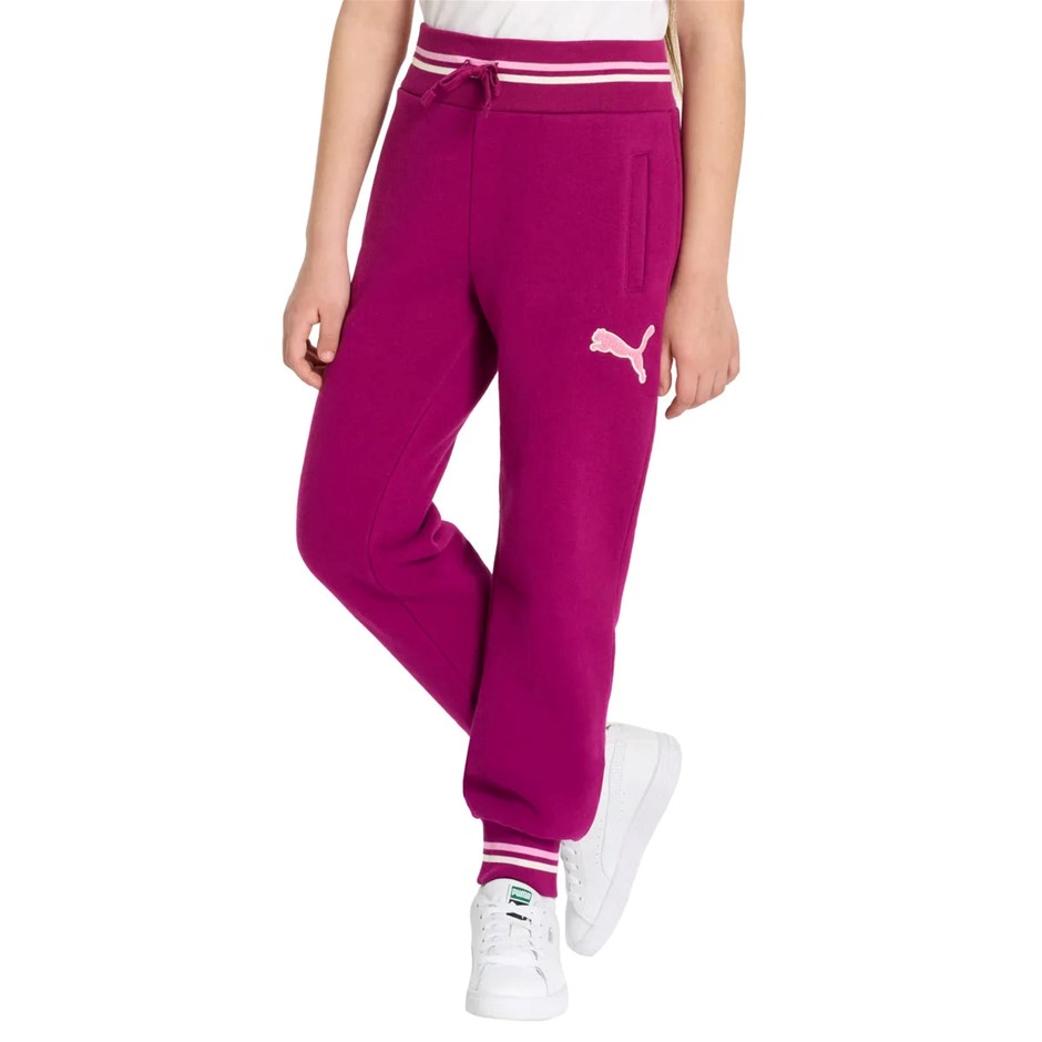 PUMA Girls' Fleece Pant, Size L (UK 13-14Y), Pink (03), 221290.  Buyers Not
