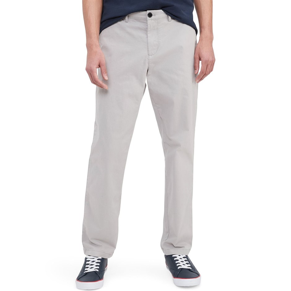 TOMMY HILFIGER Men's Flex Straight Chino Pant, Size 42x30, Cotton, Drizzle