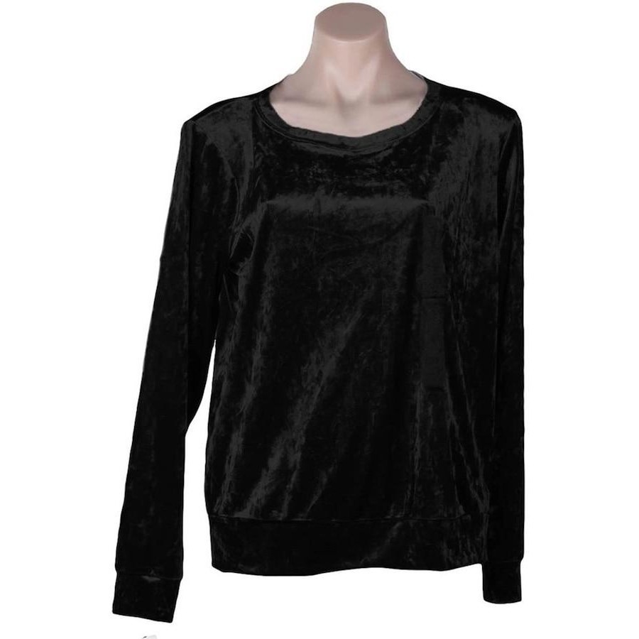 MATTY M Women's Suede Pullover, Size L, Black. Buyers Note - Discount Frei