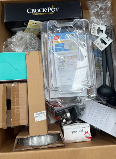 Assorted Box of Kitchenware Items. NB: Items may not be in original packagi