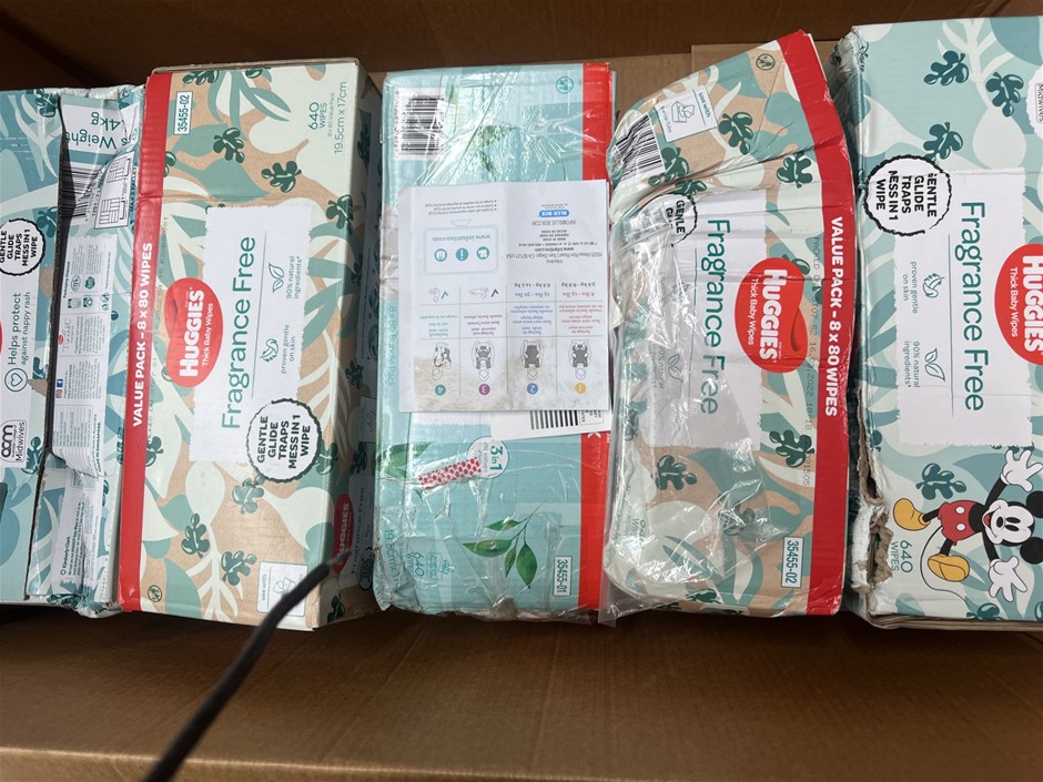 5 x HUGGIES Baby Wipes. NB: Photo as is. Some Not in Original Packaging, So