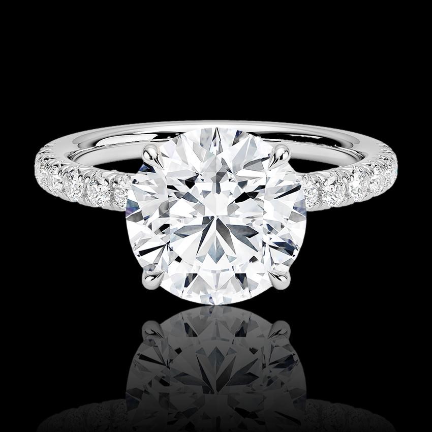 3.72 Carats Platinum Pt 950 Diamond Solitaire Ring Igi Certified