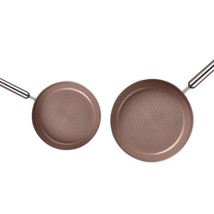 NEOFLAM 2pc Stainless Steel Frypan & Wok Set. NB: Used. Buyers Note - Disc