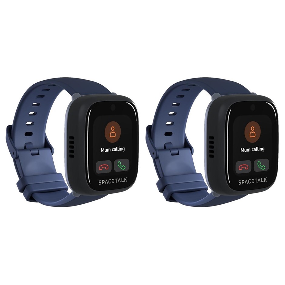 2 x SPACETALK Loop Smartwatch, Kids Smart Watch, 4G, GPS, 2MP Camera, Dusk.