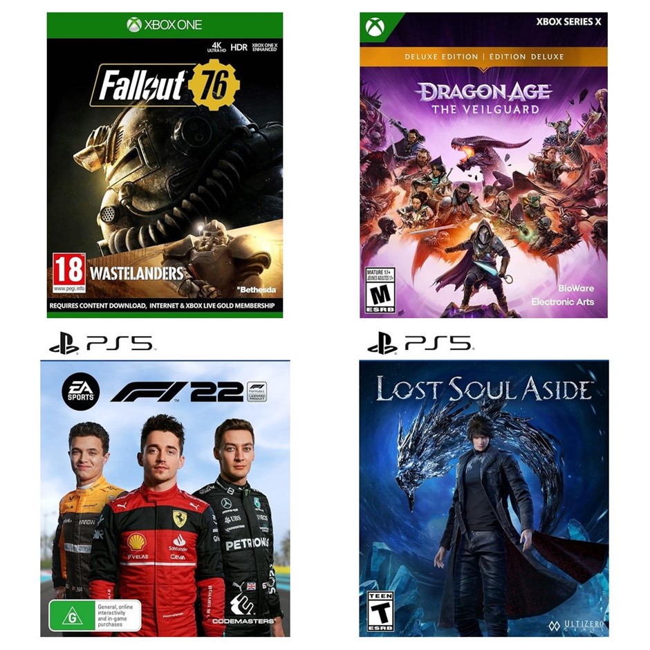 4 x Console Games. 1 x XBOX One Fallout 76. 1 x XBOX Series X Dragon Age: T