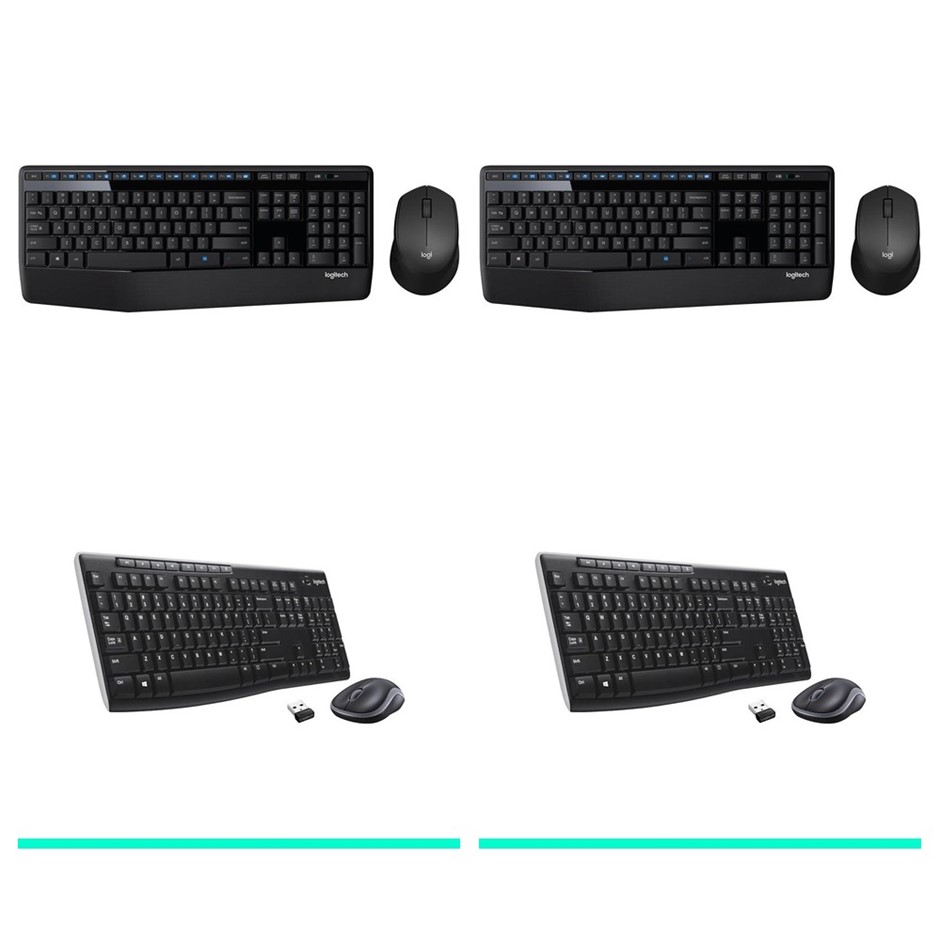 4 x LOGITECH Wireless Keyboard & Mouse Combo. 2 x LOGITECH MK345 Wireless K