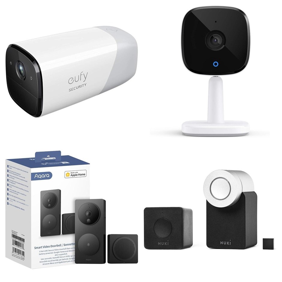 4 x Assorted Smart Home Security, RRP: -$826  Incl: 1 x eufy eufyCam Add-On