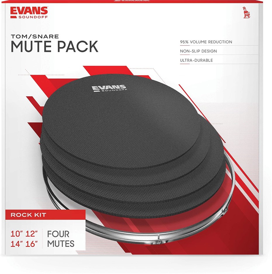 Evans SoundOff by Drum Mute Pack, Rock (10,12,14,16), (SO-0246)