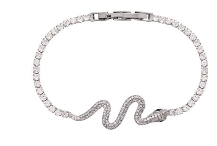 18k white Gold Filled bangle -(stamped 18K)-