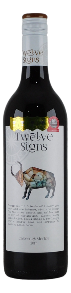 Twelve Signs Cabernet Merlot 2017 (6x 750mL), NSW.