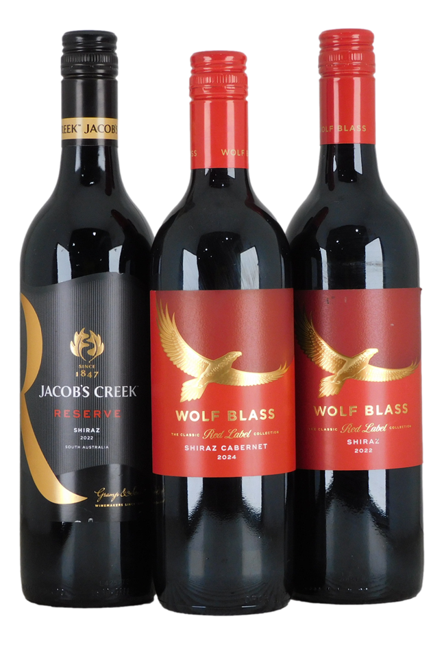 Mixed Shiraz Pack (12x 750mL). Multi Region.