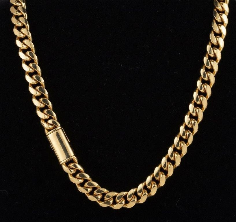 Jewelz Merchants Cuban Link Chain Necklace-Quality Guarantee-60cm-14mm