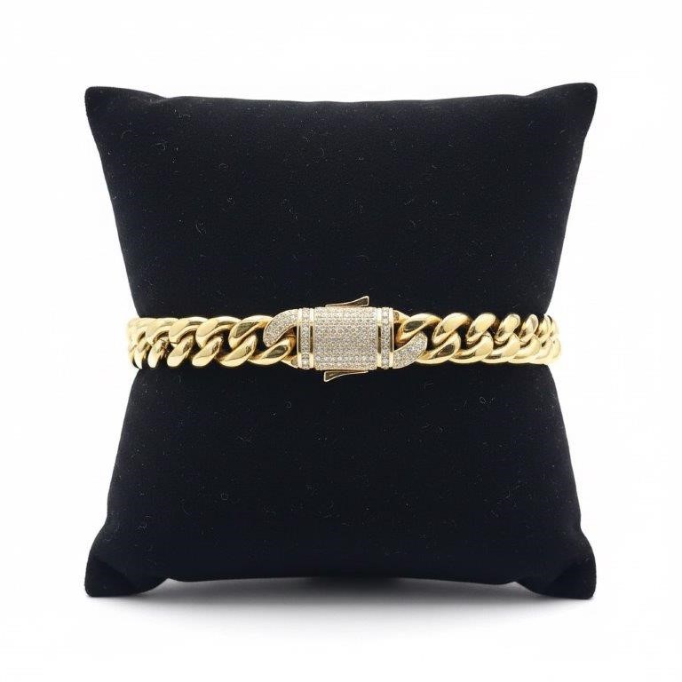 Jewelz Merchants Cuban Link Bracelet-Quality Guarantee-22cm-9mm