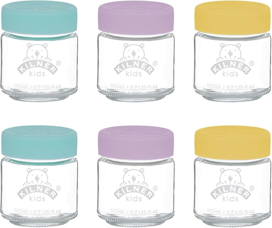 Kilner 25.016 Kids Jar 6-Pieces Set, 110 ml Capacity
