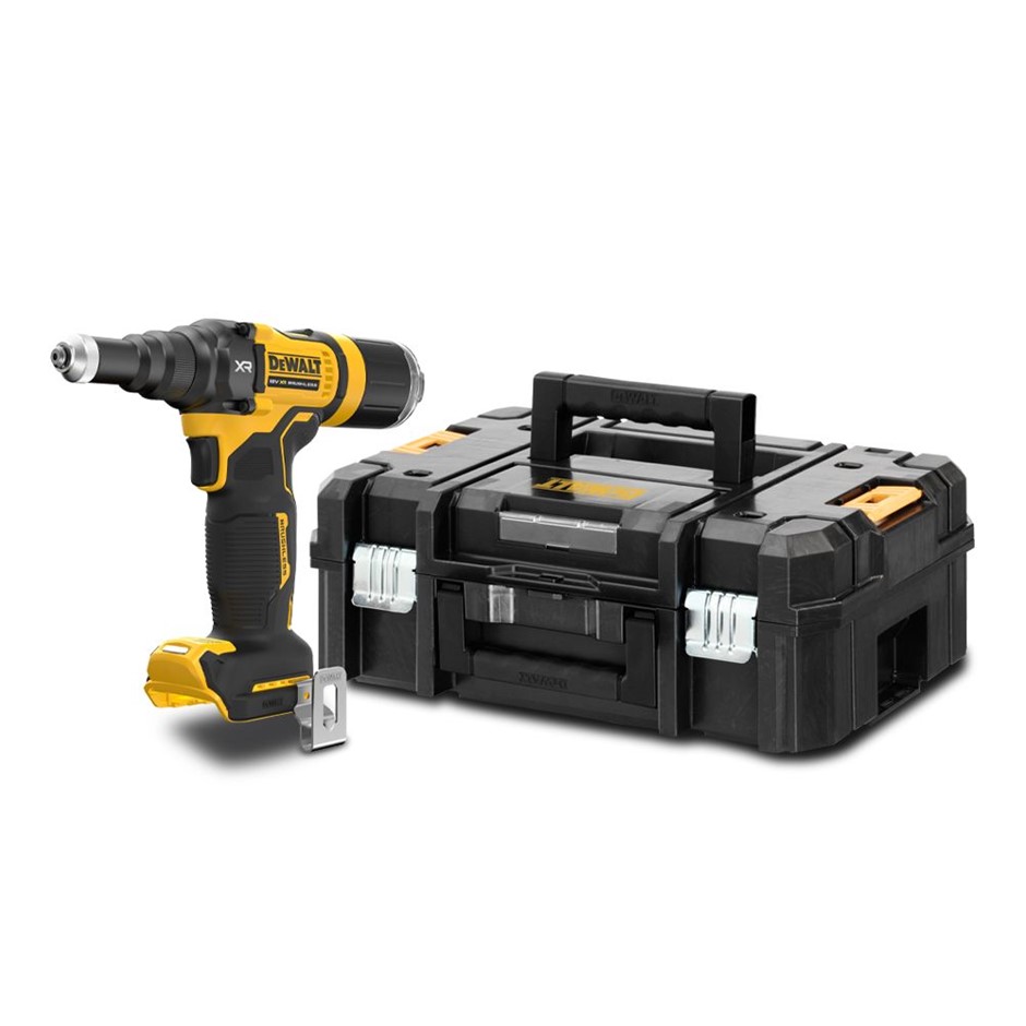 DeWALT 18V XR Li-ion Cordless Brushless 4.8mm Riveter - Skin Only. NB: Mino