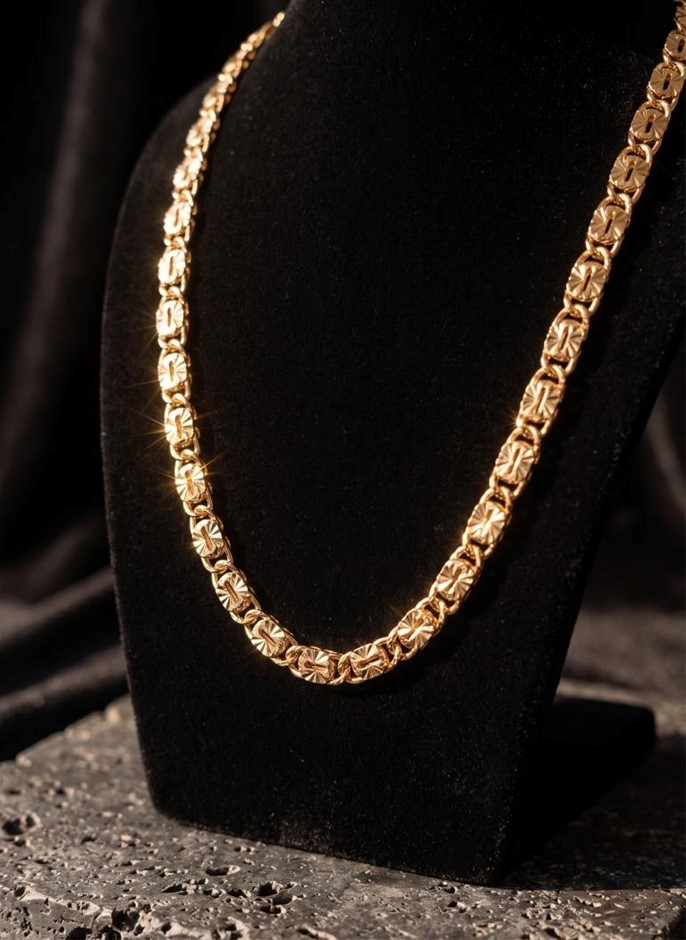 18K/Italy Stamped Rose Gold Filled Cuban Chain -50MM-5mm