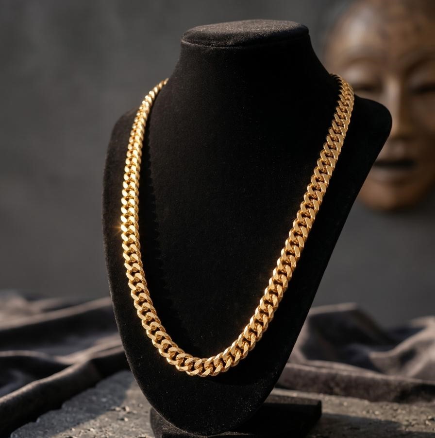 18k Italy Stamped Yellow Gold Bonded Chain-Quality Guarantee-50cm