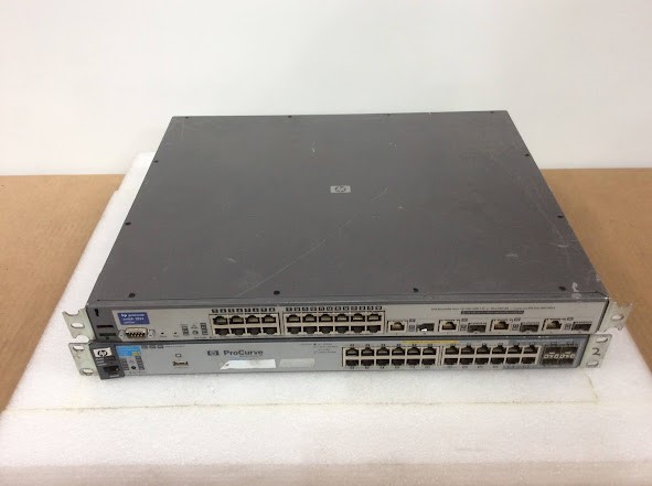 HP procurved 2824 J4903A&ProCurve 2910al-24G PoE+ J9146A Switch (Lot of 2)