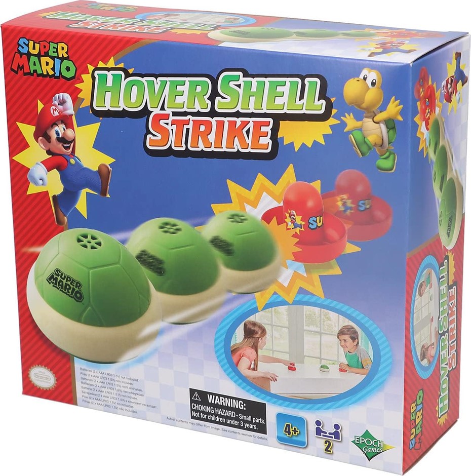 Super Mario Hover Shell Strike Board Game for Kids Ages 4+ NB: Missing stic