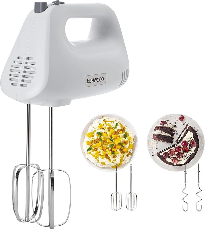 Kenwood Hand Mixer,Electric Whisk, 5 Speeds, Stainless Steel Kneaders and B
