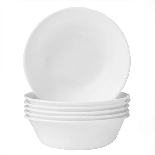 CORELLE Livingware Soup Bowl Set (6 Piece Set), 532 ml Winter Frost White.
