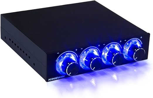 Kingwin Fan Controller 4 Channel w/LED. Controls up to 4 Sets of PC Compute
