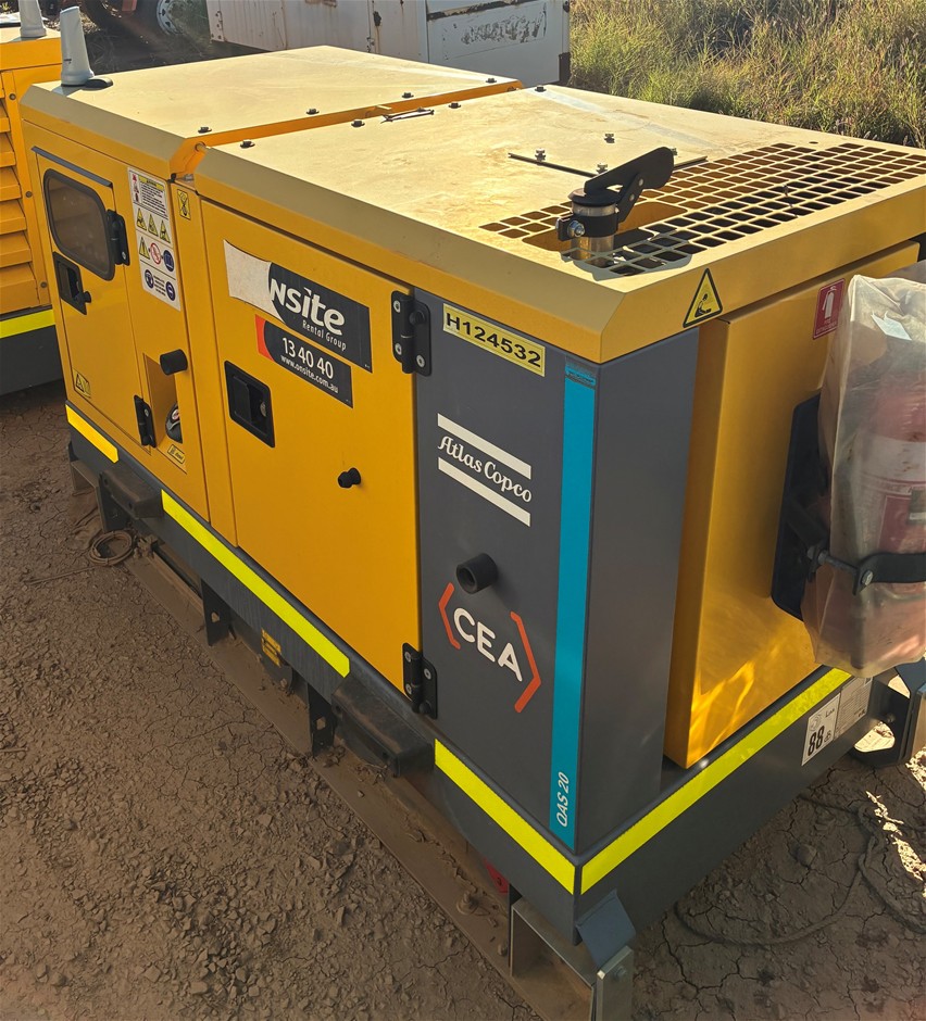 Atlas Copco QAS20 Generator - Diesel - 20kva - Karratha