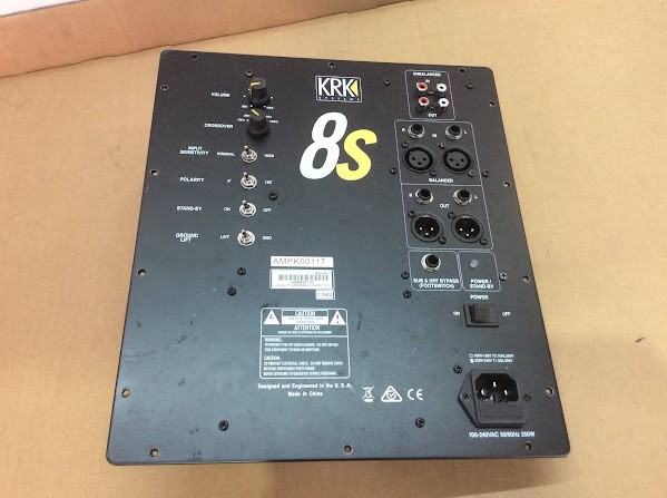 KRK 8s Powered Studio Subwoofer Control Panel
