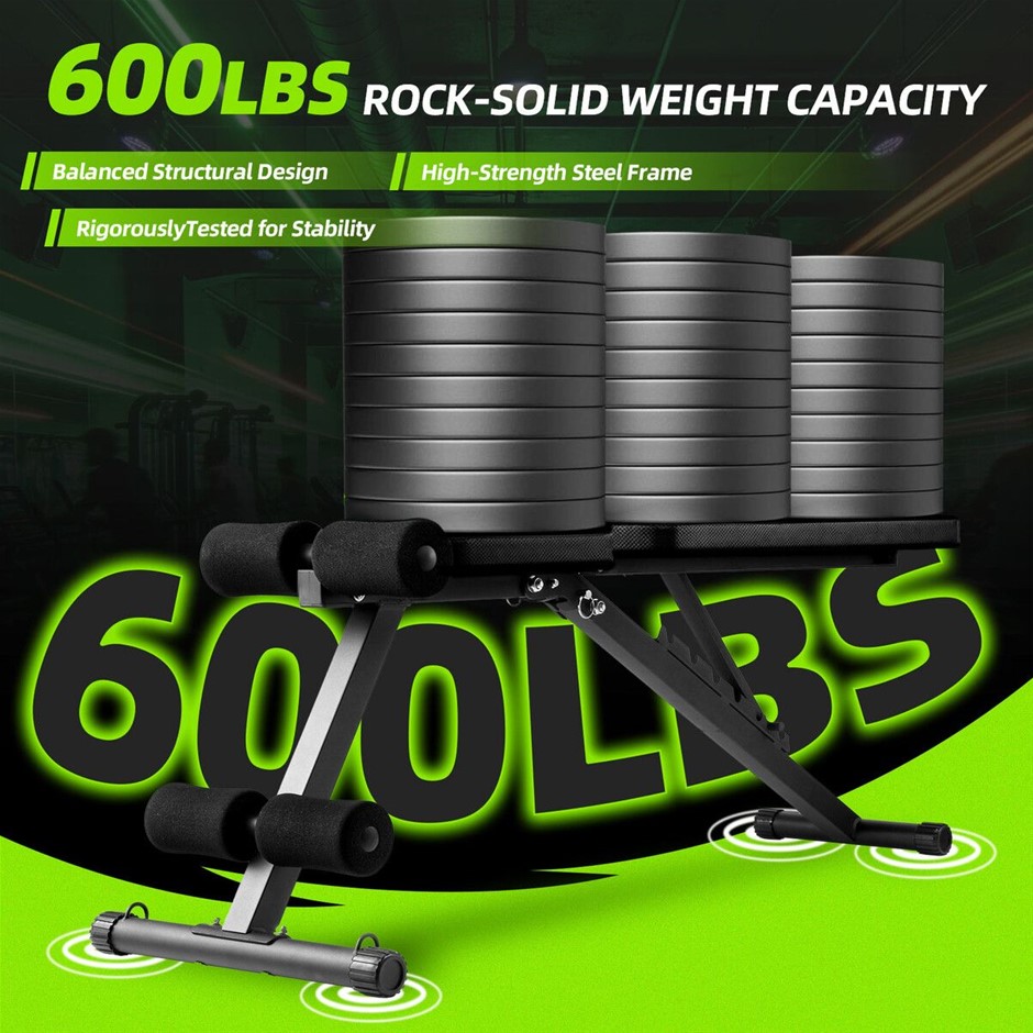 Adjustable Weight Bench Foldable FID Flat Incline Decline 272kg