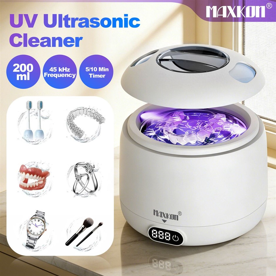 Ultrasonic UV Cleaner for Dentures Retainers Jewellery Dental Appliances