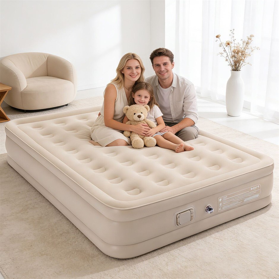 Queen Air Bed Mattress with Built-in Electric Pump 200x150x40cm 295kg